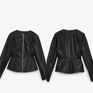NWT Zara double zipper faux leather jacket.